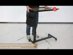 Mobile C Table, Height Adjustable End Table Sofa Snack Table