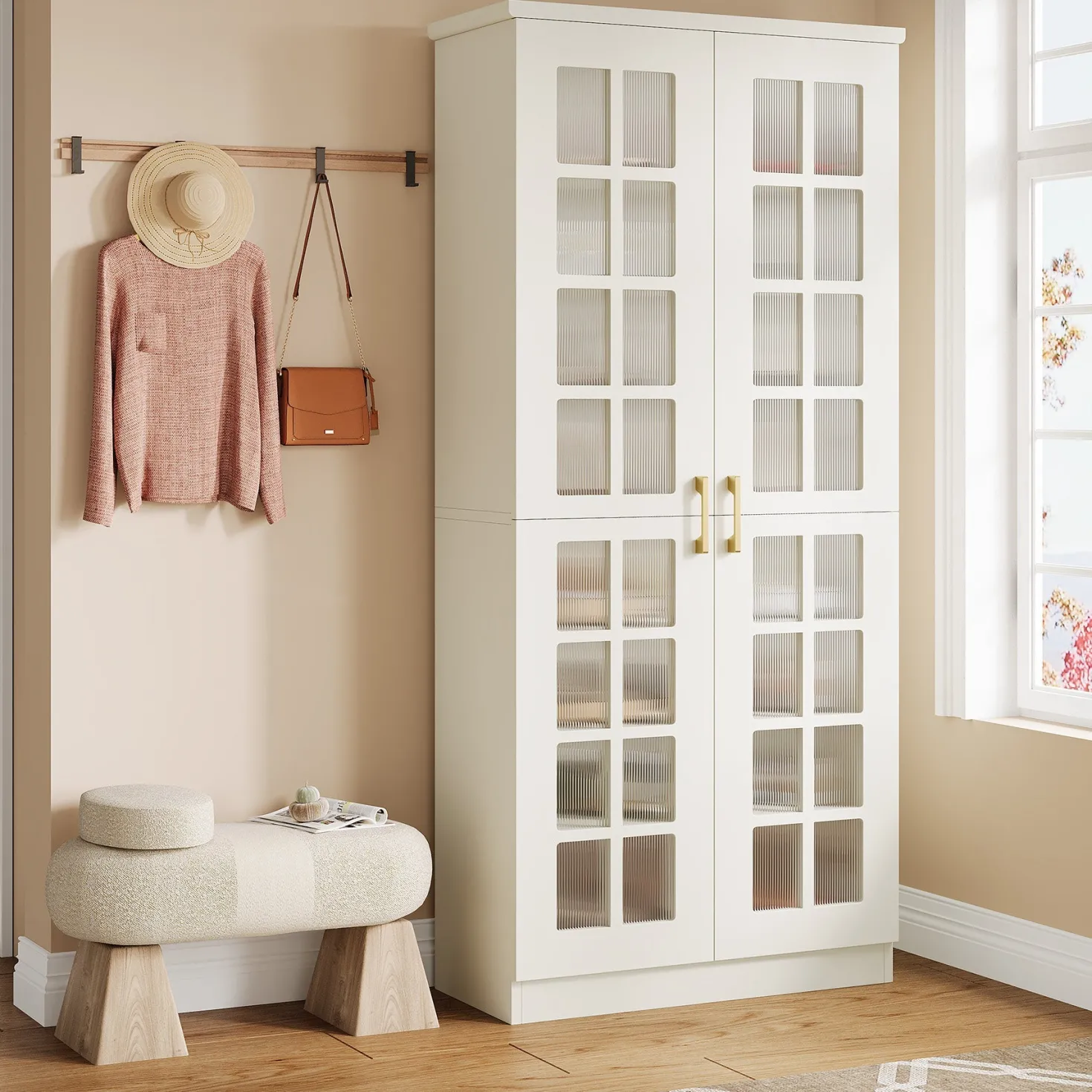 Modern Shoe Cabinet, 8-Tier Shoe Storage Racks With Adjustable Shelves