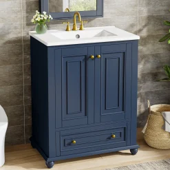 Modern Bathroom Vanity, Freestanding Bathroom Storage Vanity Cabinet with 2 Doors