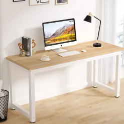 Modern Computer Desk, 63" Office Desk Study Writing Desk