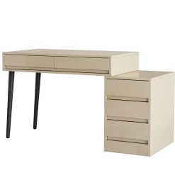 Modern Computer Desk Home Office Desk with 5 Storage Drawers