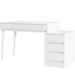 Modern Computer Desk Home Office Desk with 5 Storage Drawers