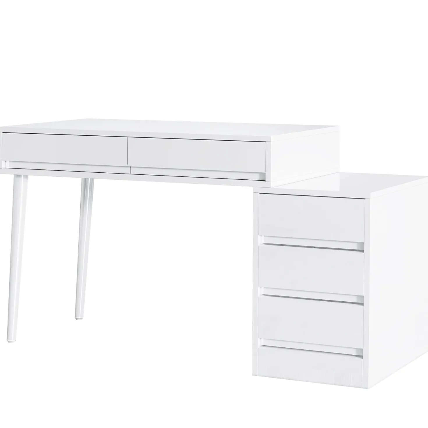 Modern Computer Desk Home Office Desk with 5 Storage Drawers