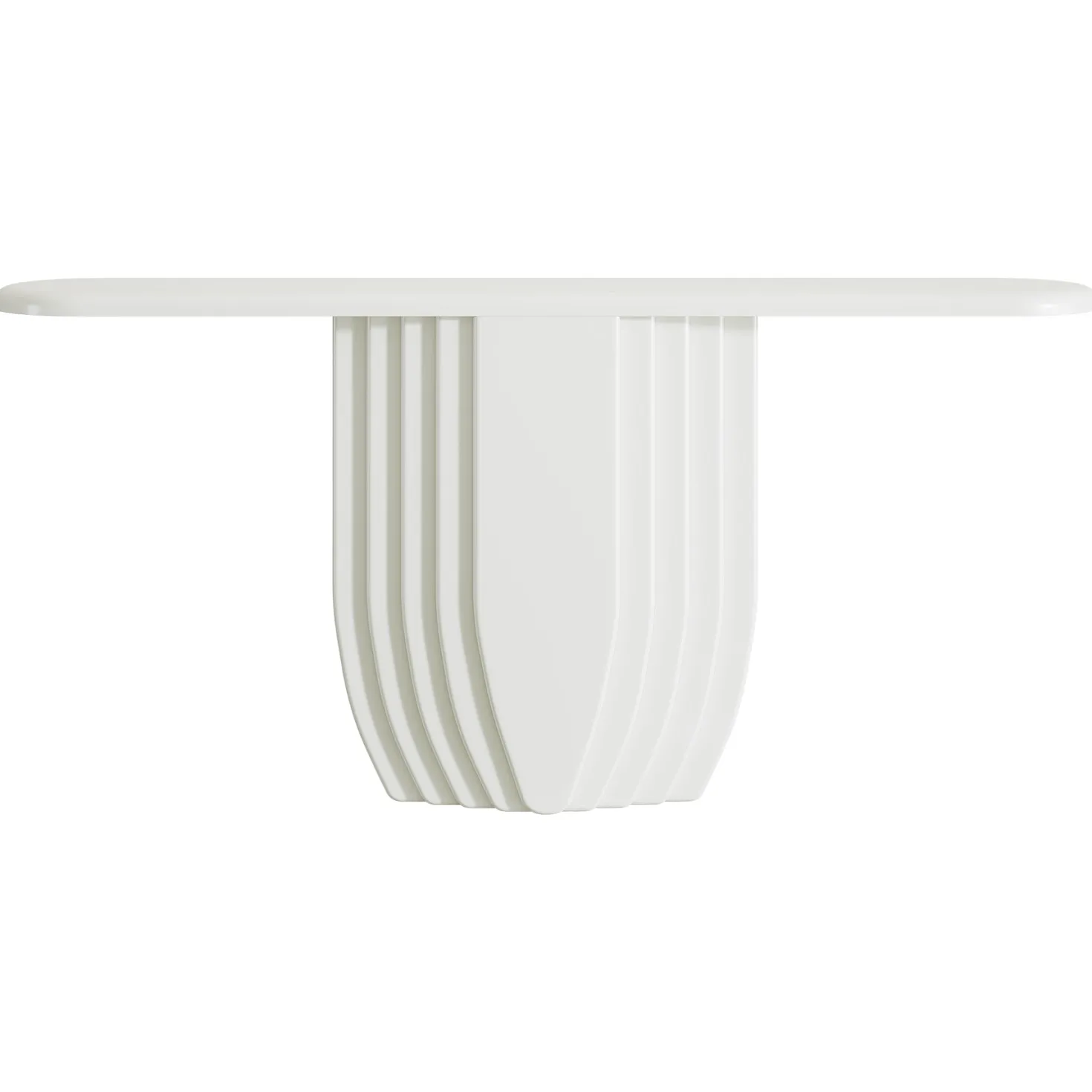 Modern Console Table, 63" Entryway Sofa Table with Geometric Base