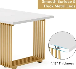 Modern Dining Table, 70.8 Inches Kitchen Table for 6-8 People