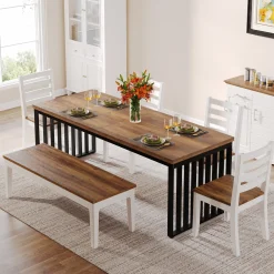 Modern Dining Table, 78.74 inches Sturdy Kitchen Table