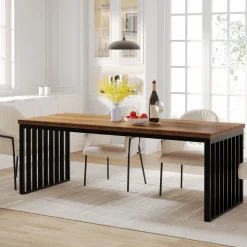 Modern Dining Table, 78.74 inches Sturdy Kitchen Table