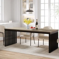 Modern Dining Table, 78.74 inches Sturdy Kitchen Table