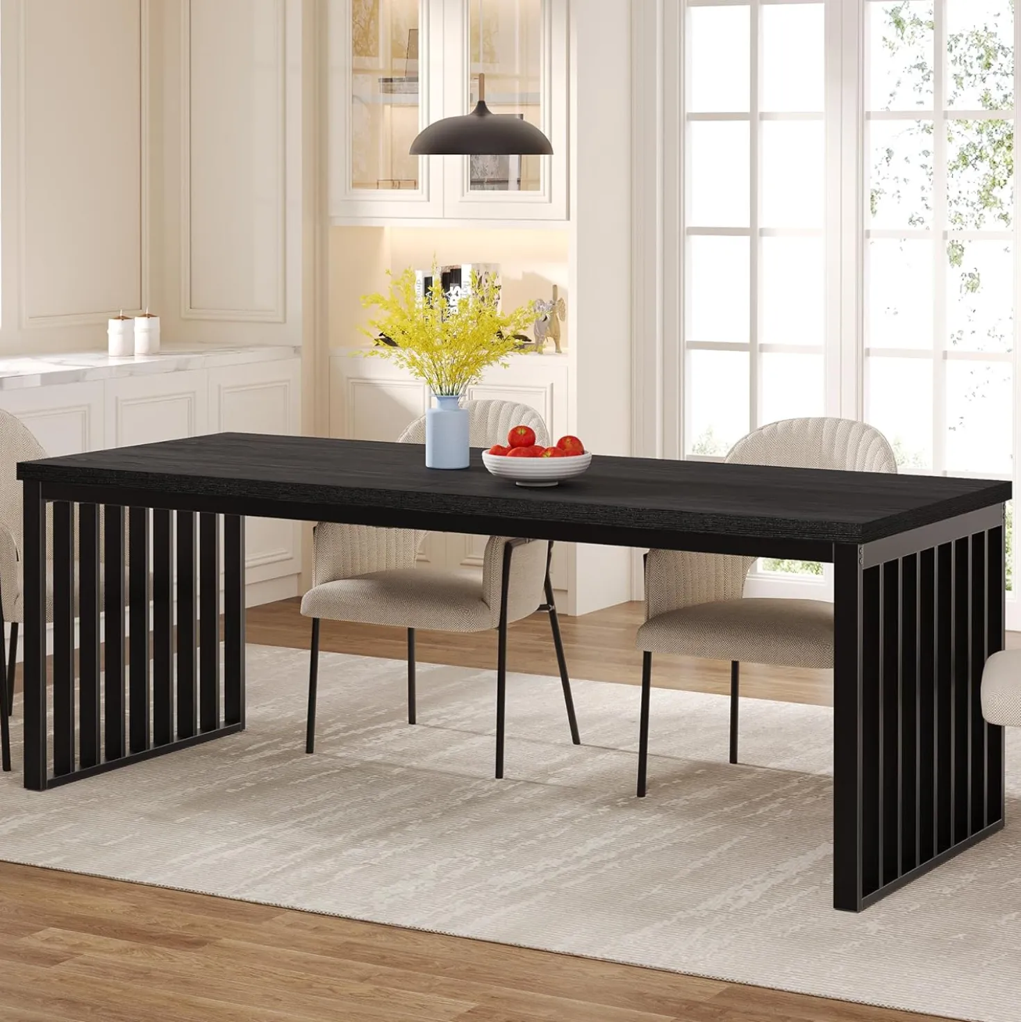 Modern Dining Table, 78.74 inches Sturdy Kitchen Table