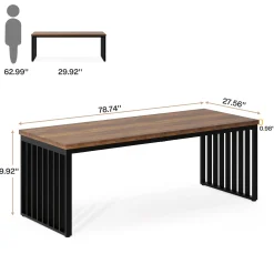 Modern Dining Table, 78.74 inches Sturdy Kitchen Table