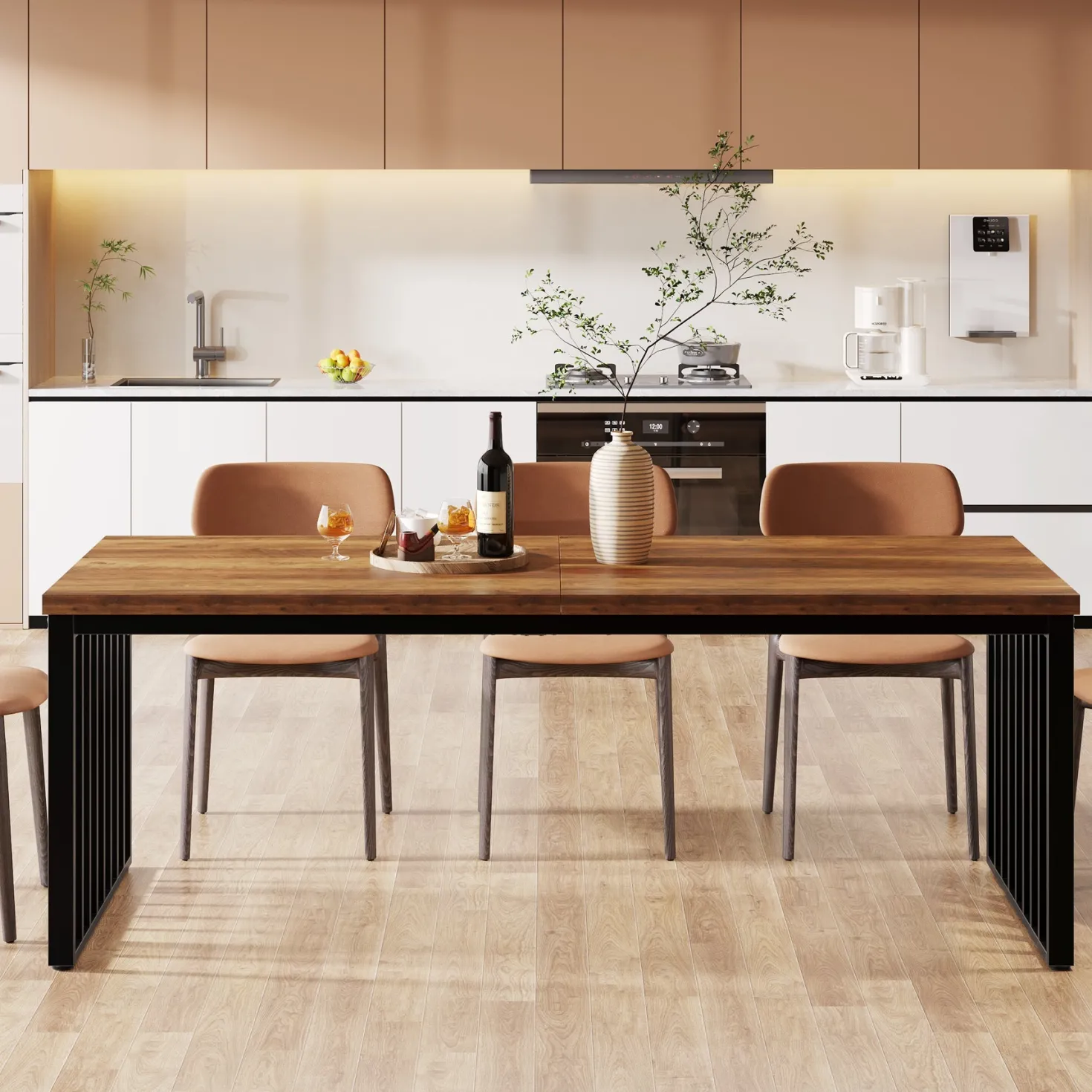Modern Dining Table, 78.74 inches Sturdy Kitchen Table