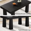 Modern Kitchen Table, 63" Dining Table Dinner Table for 4-6