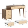 Modern Makeup Vanity Table, Dressing Table Set with 5 Drawers (Without Mirror & Stool)