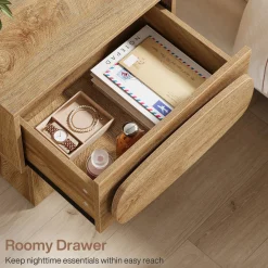 Modern Nightstand, Bed Side Table with Drawer Storage