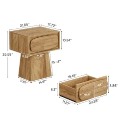 Modern Nightstand, Bed Side Table with Drawer Storage