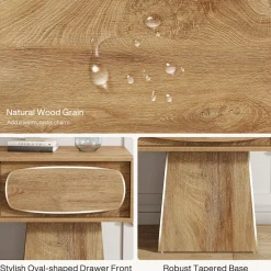 Modern Nightstand, Bed Side Table with Drawer Storage