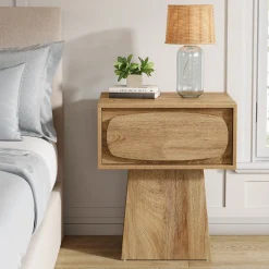Modern Nightstand, Bed Side Table with Drawer Storage