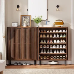 Modern Shoe Cabinet, 6-Tier Rack Organizer with Adjustable Shelves