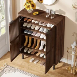 Modern Shoe Cabinet, 6-Tier Rack Organizer with Adjustable Shelves