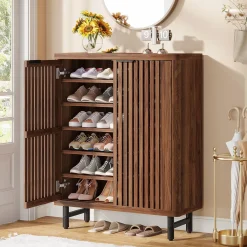 Modern Shoe Cabinet, 6-Tier Rack Organizer with Adjustable Shelves