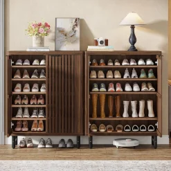 Modern Shoe Cabinet, 6-Tier Rack Organizer with Adjustable Shelves