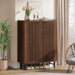 Modern Shoe Cabinet, 6-Tier Rack Organizer with Adjustable Shelves