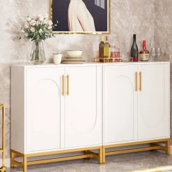 Modern Sideboard Buffet Storage Cabinet with Adjustable Shelves