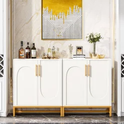 Modern Sideboard Buffet Storage Cabinet with Adjustable Shelves