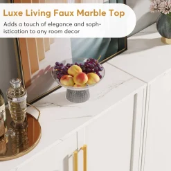 Modern Sideboard Buffet Storage Cabinet with Adjustable Shelves