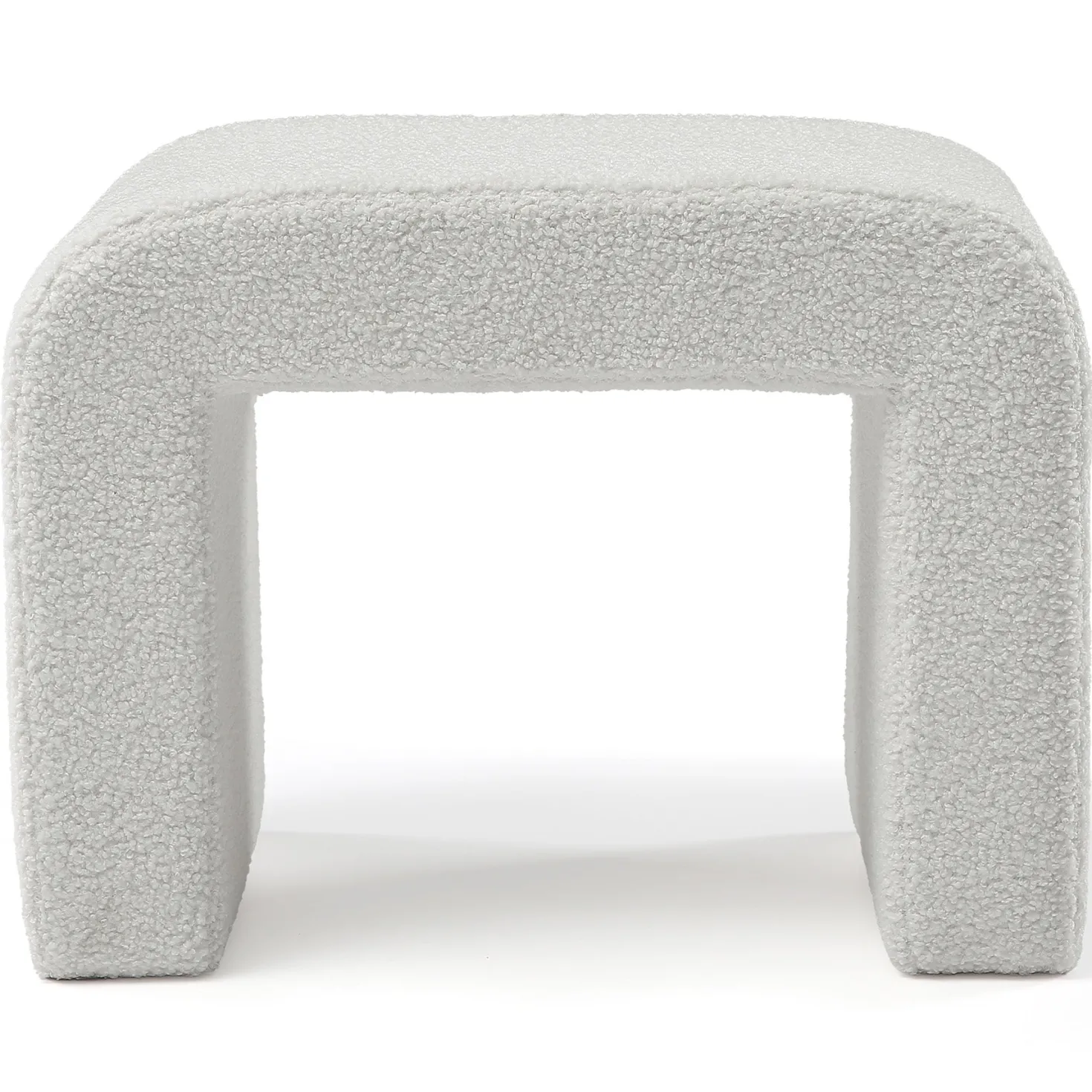 Modern Vanity Stool, Fully Assembled Upholstered Ottoman Sofa Footrest
