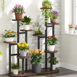 Multi-Tiered Plant Stand, 11 Potted Plant Shelf Flower Stands