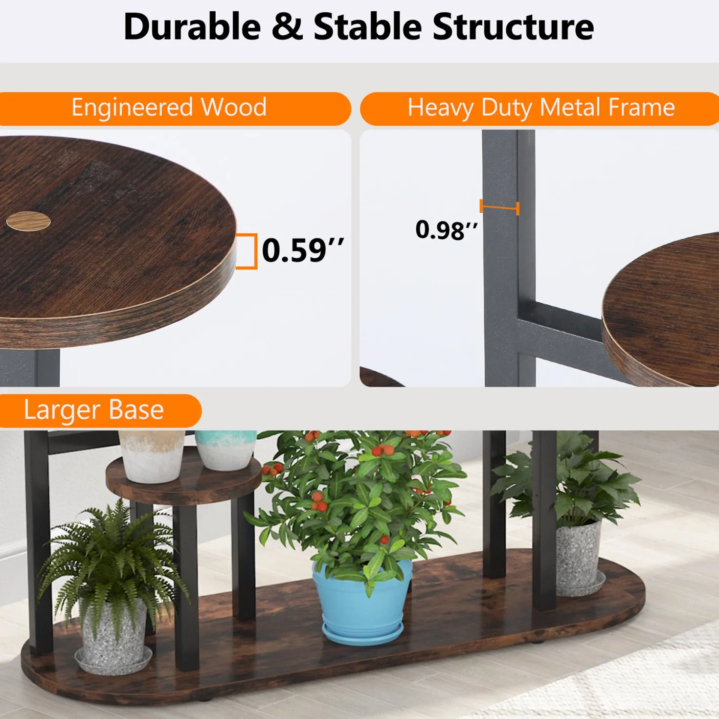 Multi-Tiered Plant Stand, 11 Potted Plant Shelf Flower Stands