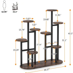 Multi-Tiered Plant Stand, 11 Potted Plant Shelf Flower Stands