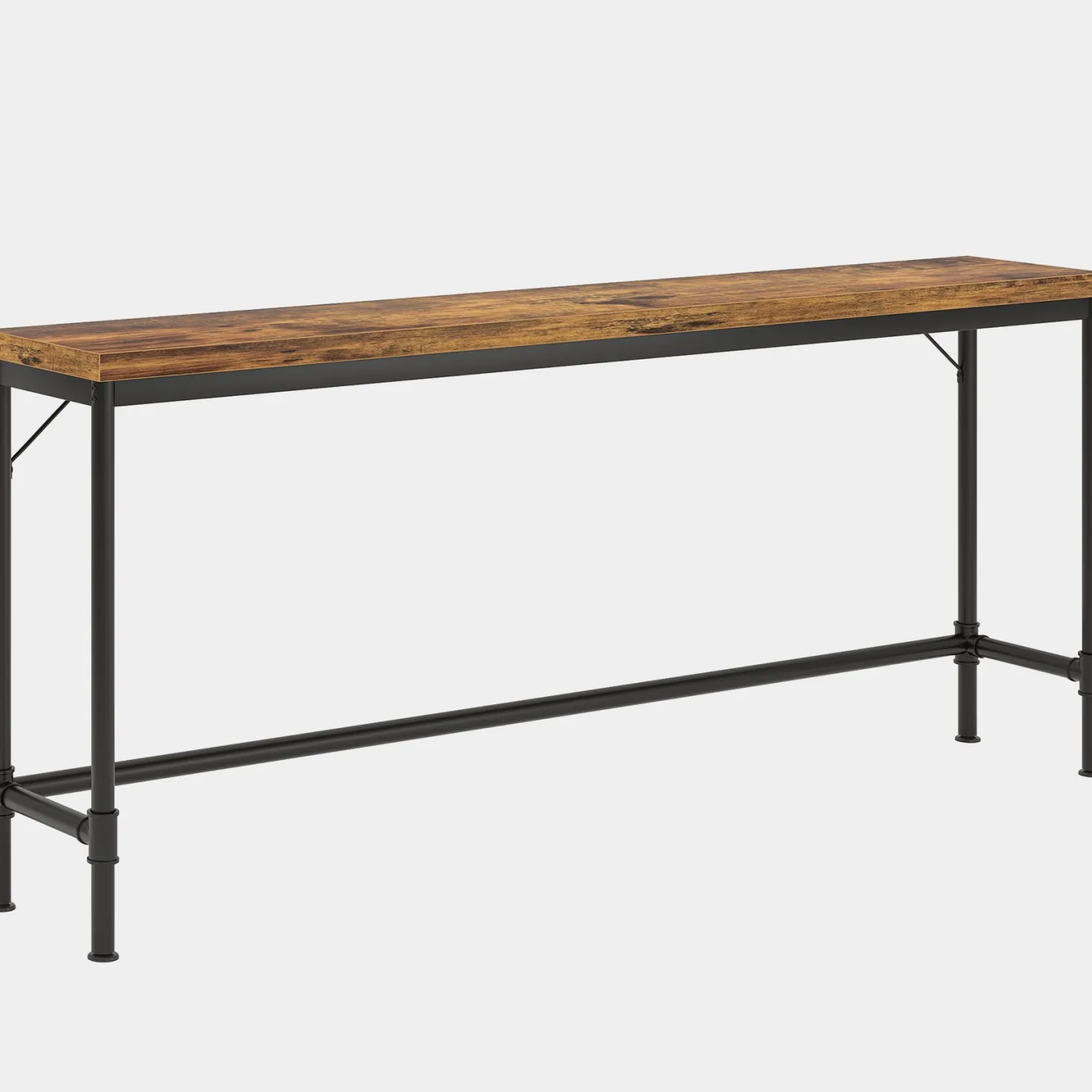 Narrow Console Table, 70.9" Extra Long Sofa Table Industrial Hallway Table