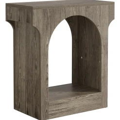 Narrow End Table, 2-Tier Side Table with Storage Space