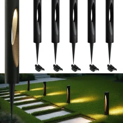 6-Pack Low-Voltage Landscape Lights, 4.8W LED Pathway Lights