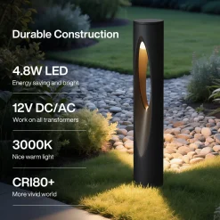 6-Pack Low-Voltage Landscape Lights, 4.8W LED Pathway Lights