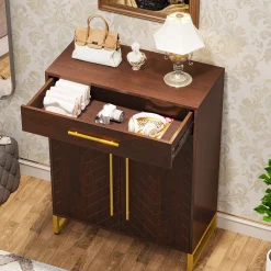20-Pair Shoe Cabinet Organizer with Drawer & Adjustable Shelves