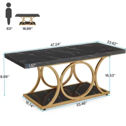 Rectangle Coffee Table, 47.24