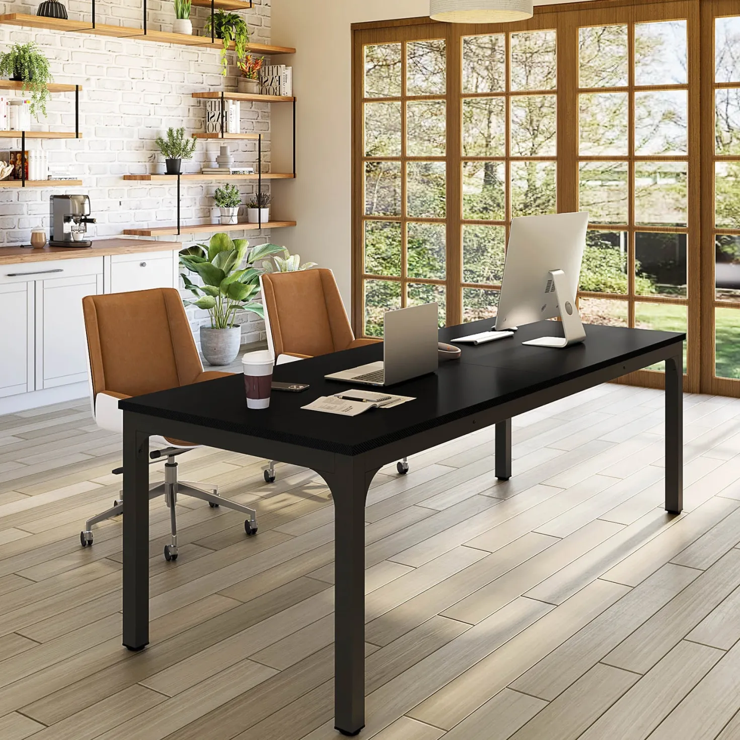Rectangle Executive Desk, 78.7" Computer Desk 6FT Conference Table