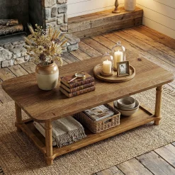 Rectangle Solid Wood Coffee Table, 47