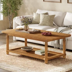 Rectangle Solid Wood Coffee Table, 47