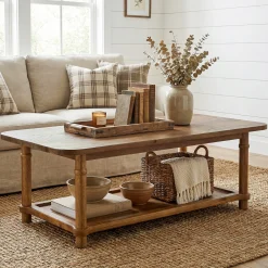 Rectangle Solid Wood Coffee Table, 47