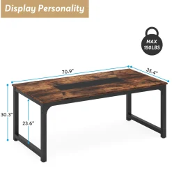 Rectangular Conference Table, 6FT Meeting Seminar Table Computer Desk