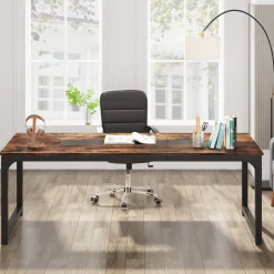 Rectangular Conference Table, 6FT Meeting Seminar Table Computer Desk