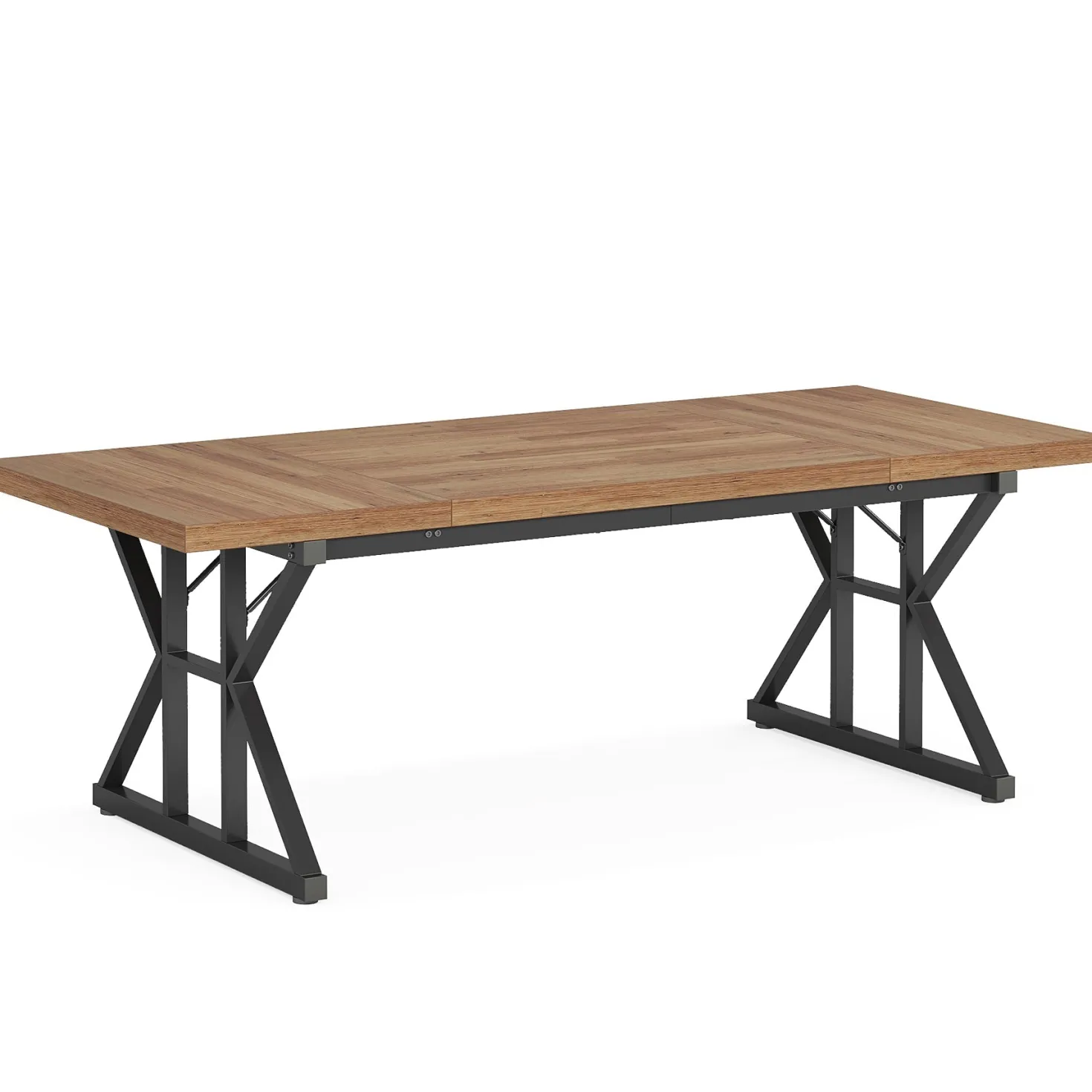 Rectangular Dining Table, Farmhouse 70.8" Kitchen Table for 6 People