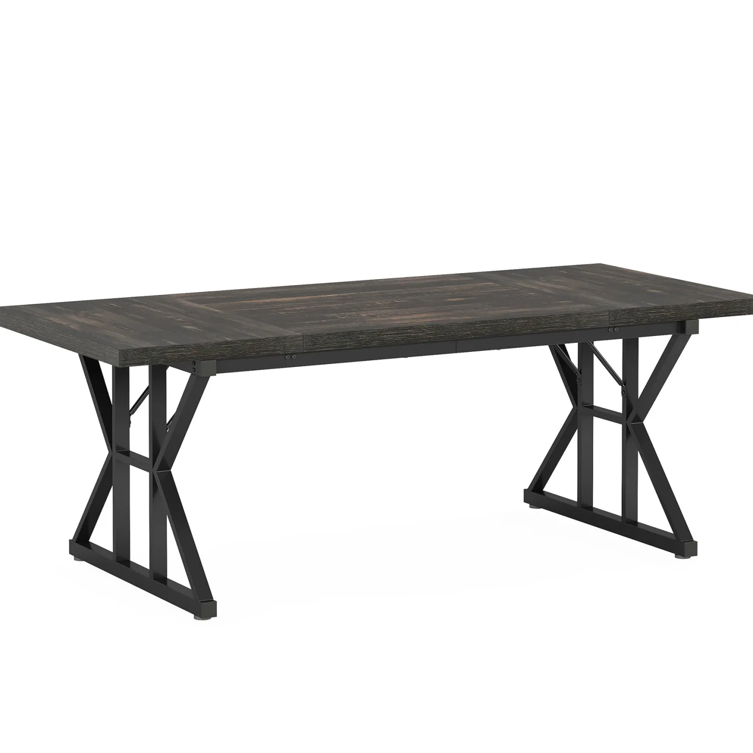 Rectangular Dining Table, Farmhouse 70.8" Kitchen Table for 6 People