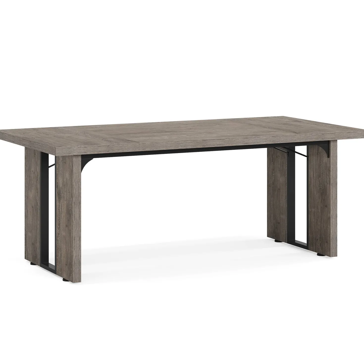 Rectangular Dining Table, 71" Farmhouse Breakfast Table for 6 to 8 People