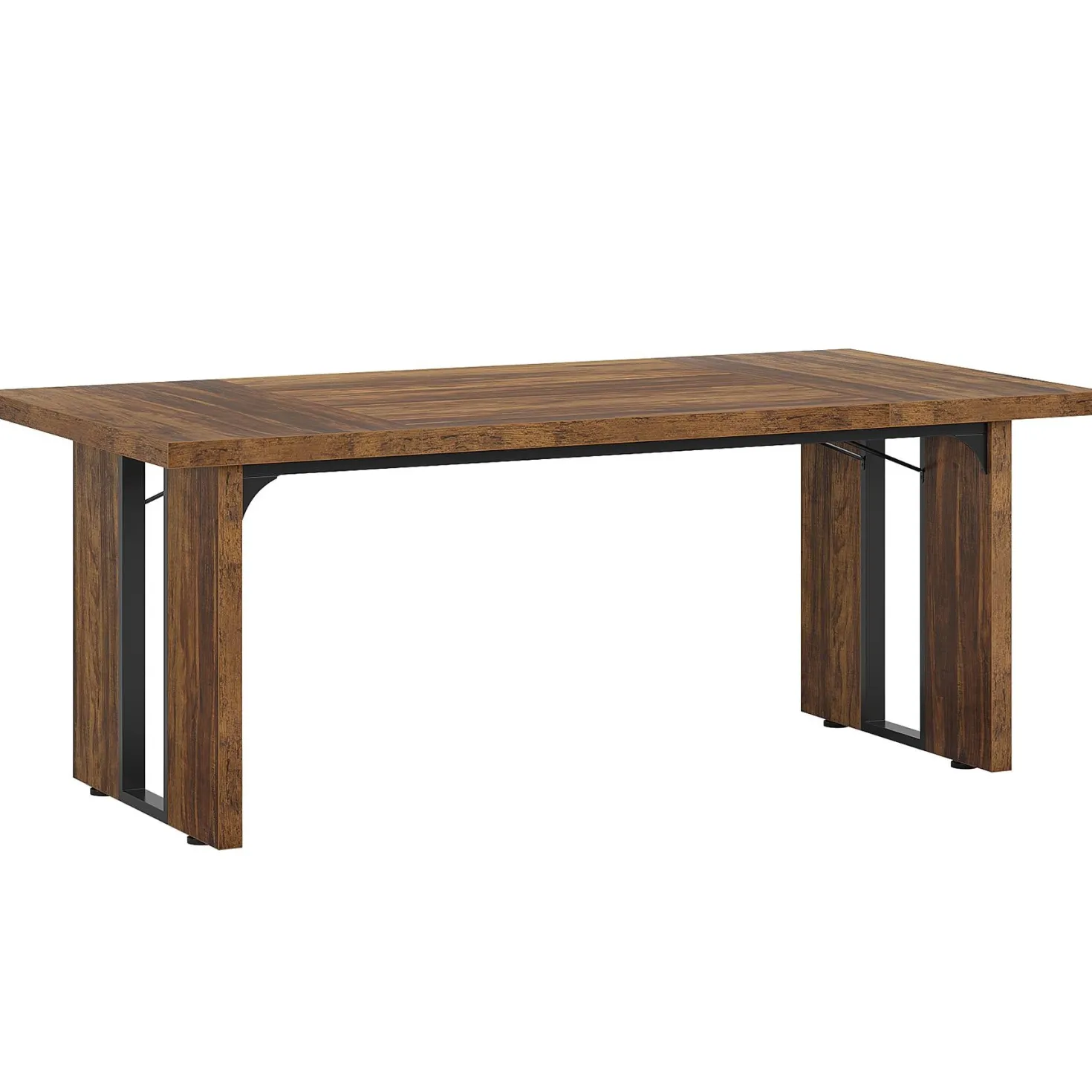 Rectangular Dining Table, 71" Farmhouse Breakfast Table for 6 to 8 People