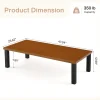 Rectangular Outdoor Coffee Table, 47" Patio Tea Table with Aluminum Frame